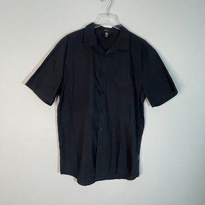 Volcom XL Mens Button Front Casual Shirt Black
